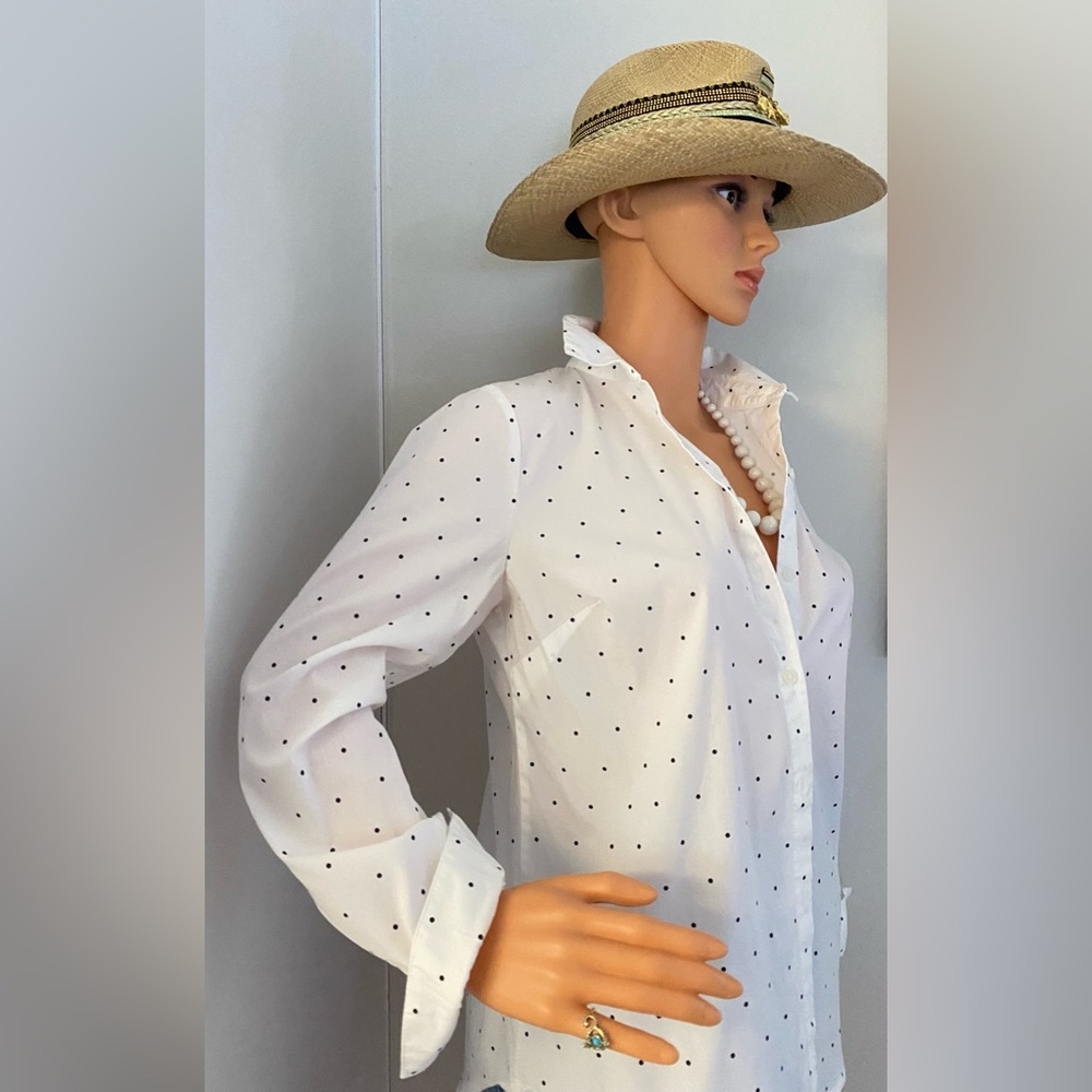 APT. 9. WOMENS White Polka Dot Women's Top - Picture 7 of 16